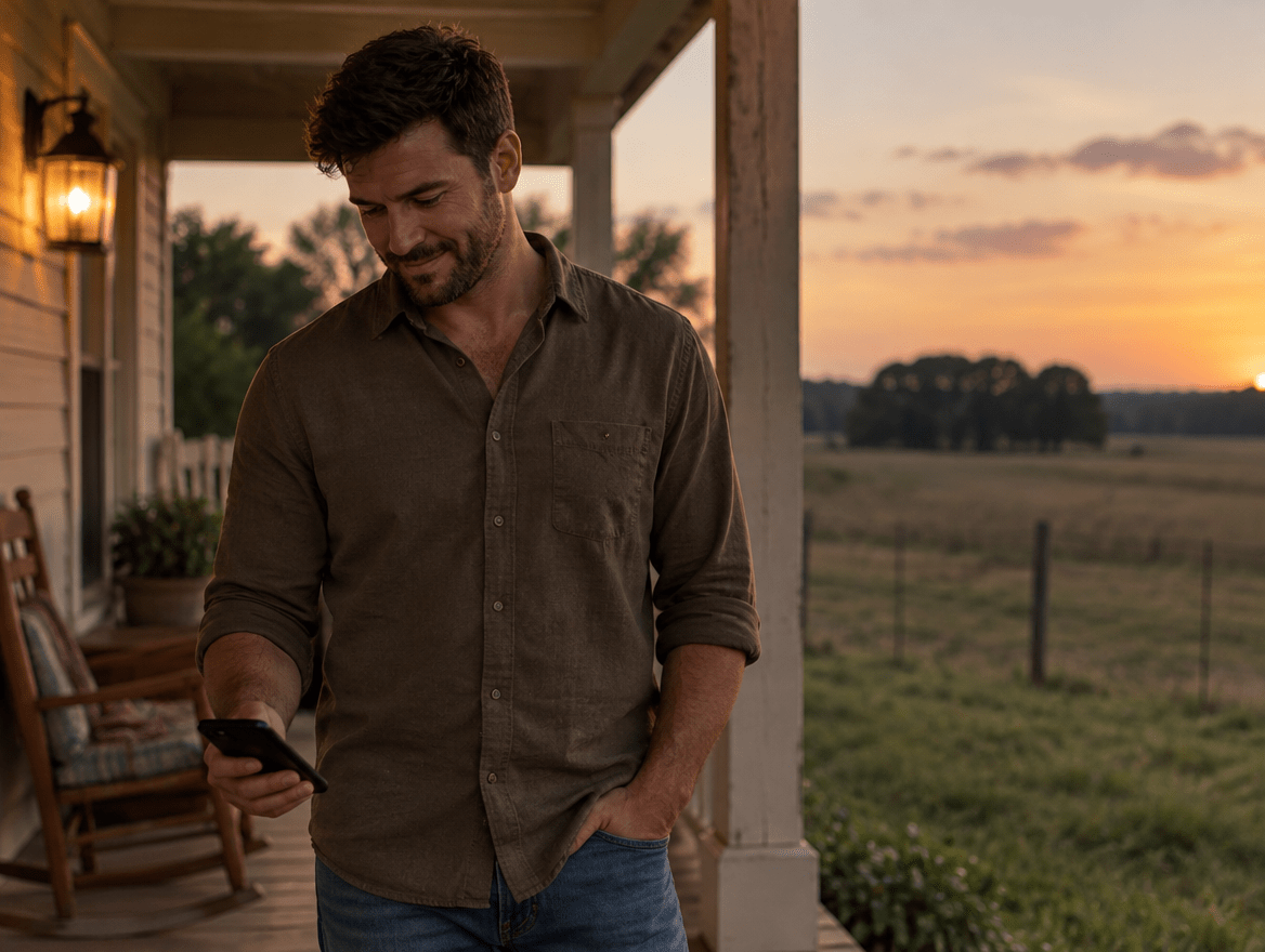 Man checking an outage alert on his phone